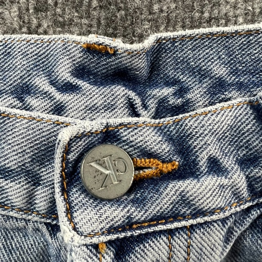 Vintage Calvin Klein Jeans Denim Shorts Adult 13 USA Pockets Blue Womens 32x6 - Picture 7 of 12